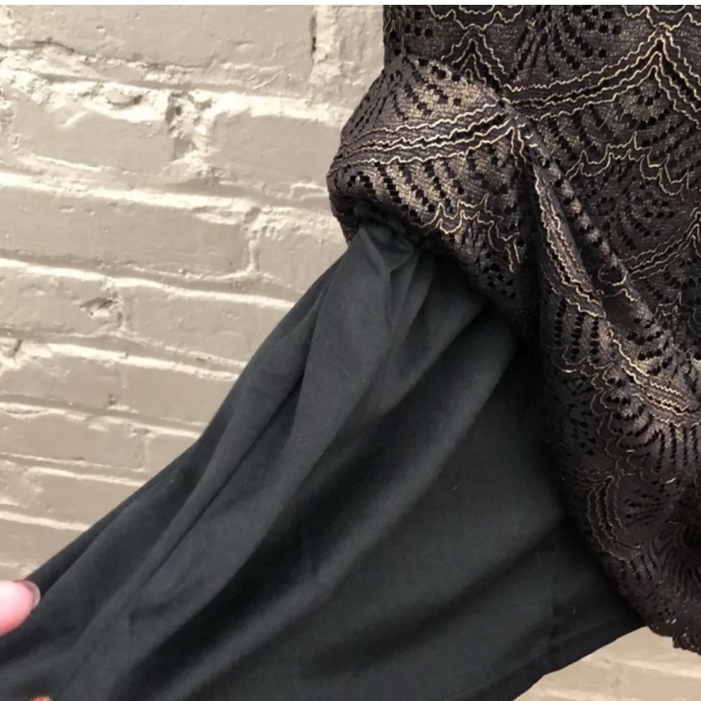 NWOT - Francesca's - Classic Black and Gold Dress - Size Large - Picture 7 of 7